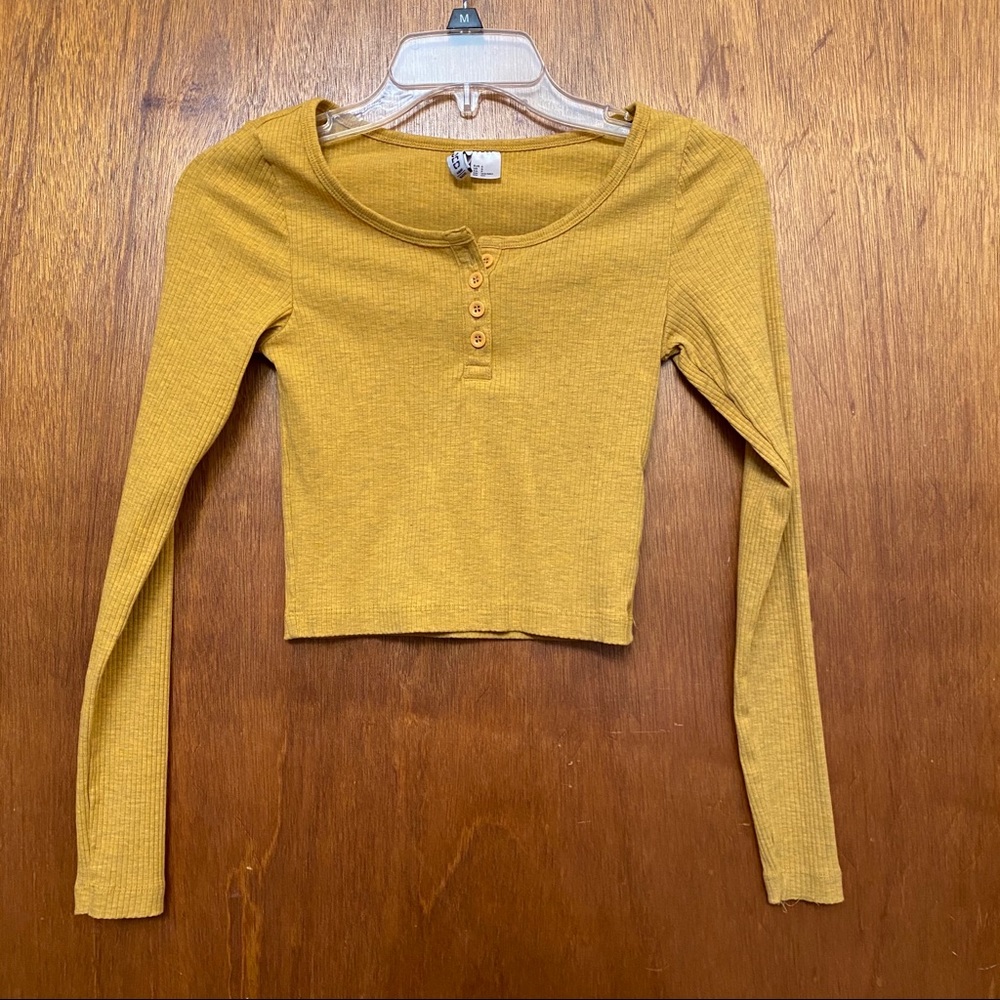 H&M long sleeve crop top